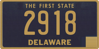 DE license plate 2918