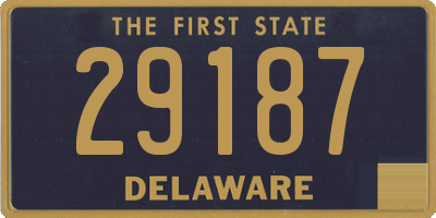 DE license plate 29187