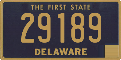 DE license plate 29189