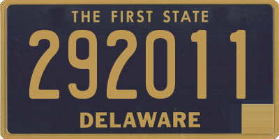 DE license plate 292011