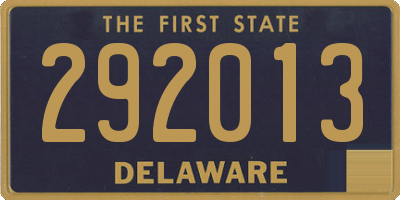 DE license plate 292013