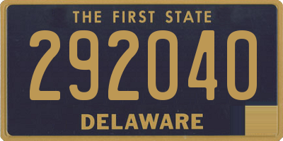 DE license plate 292040