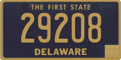 DE license plate 29208