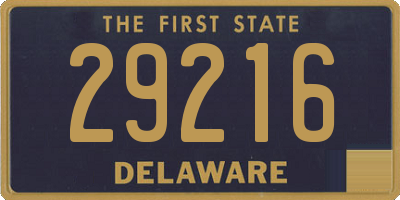 DE license plate 29216