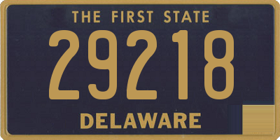 DE license plate 29218