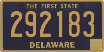 DE license plate 292183