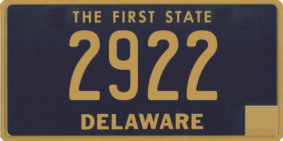 DE license plate 2922