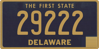 DE license plate 29222