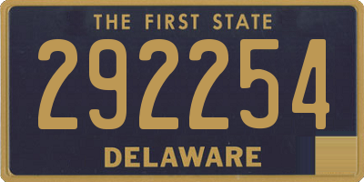 DE license plate 292254