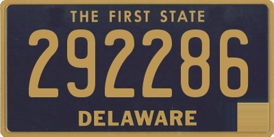 DE license plate 292286