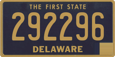 DE license plate 292296