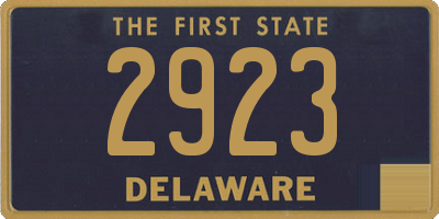 DE license plate 2923