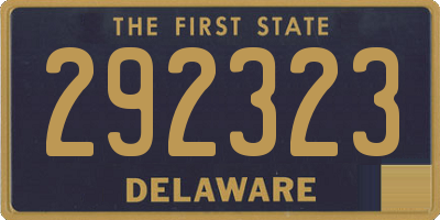 DE license plate 292323