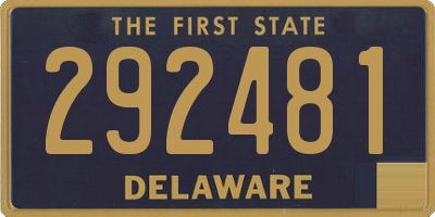 DE license plate 292481