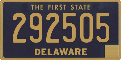 DE license plate 292505