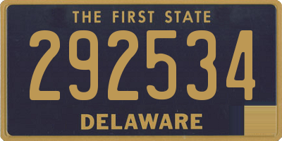 DE license plate 292534