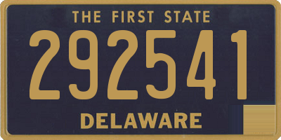 DE license plate 292541