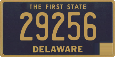 DE license plate 29256