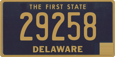 DE license plate 29258