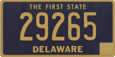 DE license plate 29265