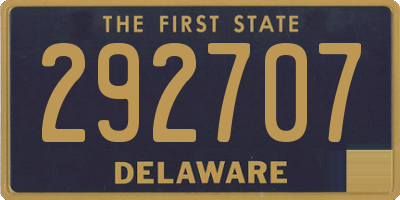 DE license plate 292707