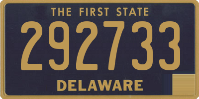 DE license plate 292733