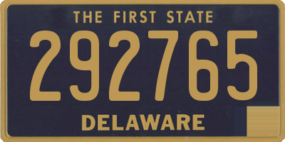 DE license plate 292765