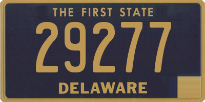 DE license plate 29277