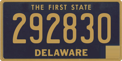 DE license plate 292830