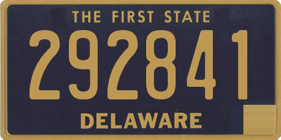 DE license plate 292841