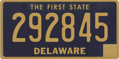 DE license plate 292845