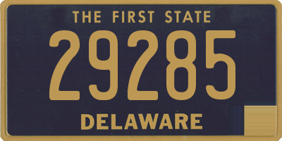 DE license plate 29285