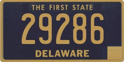 DE license plate 29286