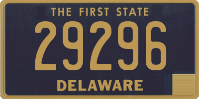 DE license plate 29296