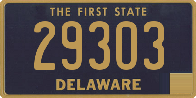 DE license plate 29303