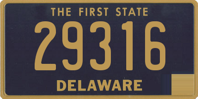 DE license plate 29316