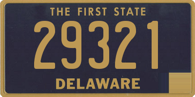 DE license plate 29321