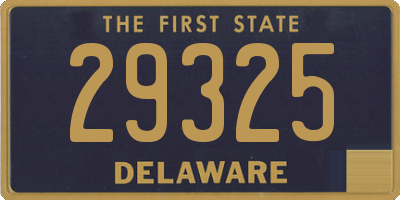 DE license plate 29325