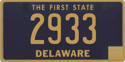 DE license plate 2933