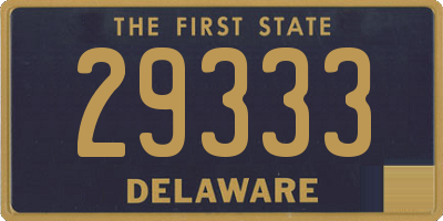 DE license plate 29333
