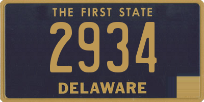 DE license plate 2934