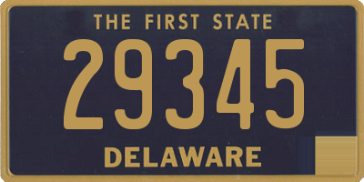 DE license plate 29345