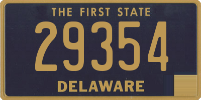 DE license plate 29354