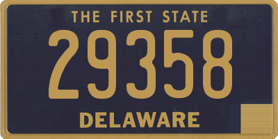 DE license plate 29358