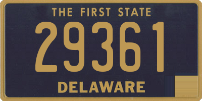 DE license plate 29361