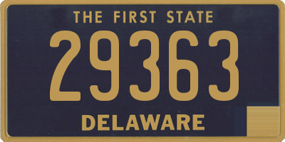 DE license plate 29363