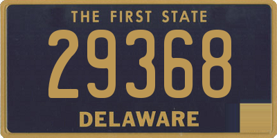 DE license plate 29368