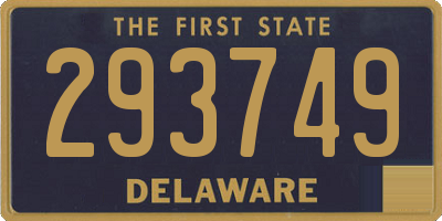 DE license plate 293749