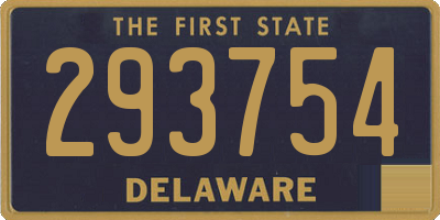 DE license plate 293754