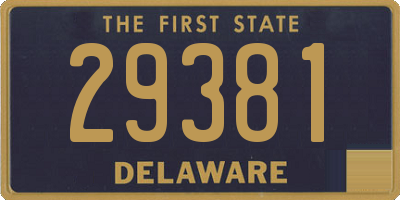 DE license plate 29381